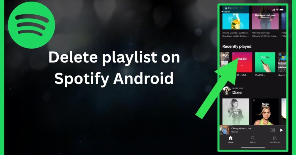 Delete playlist on Spotify Android